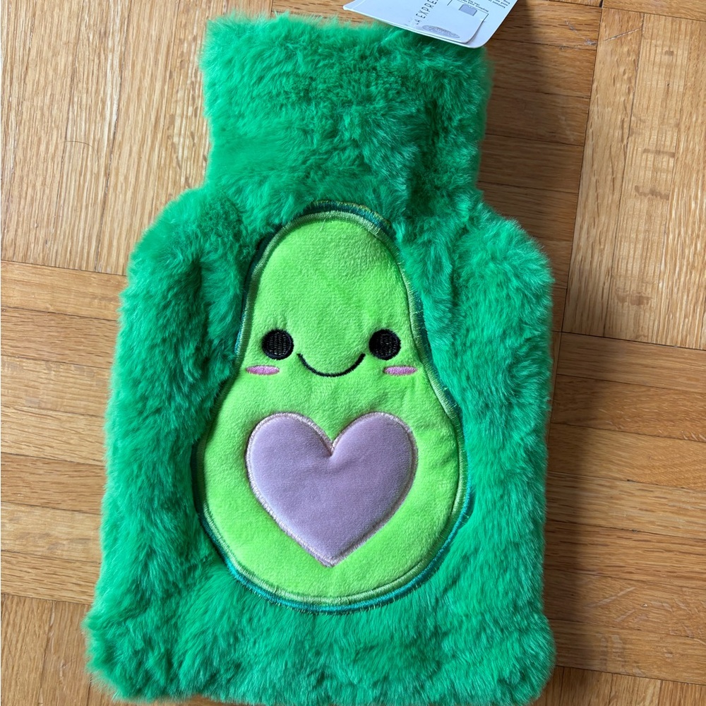 LA Express Avocado Plush Hot Water Bottle Cover